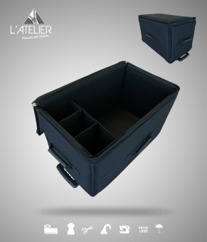 Housse de transport renforcée pour selfie box, trolley, bac à accessoires 